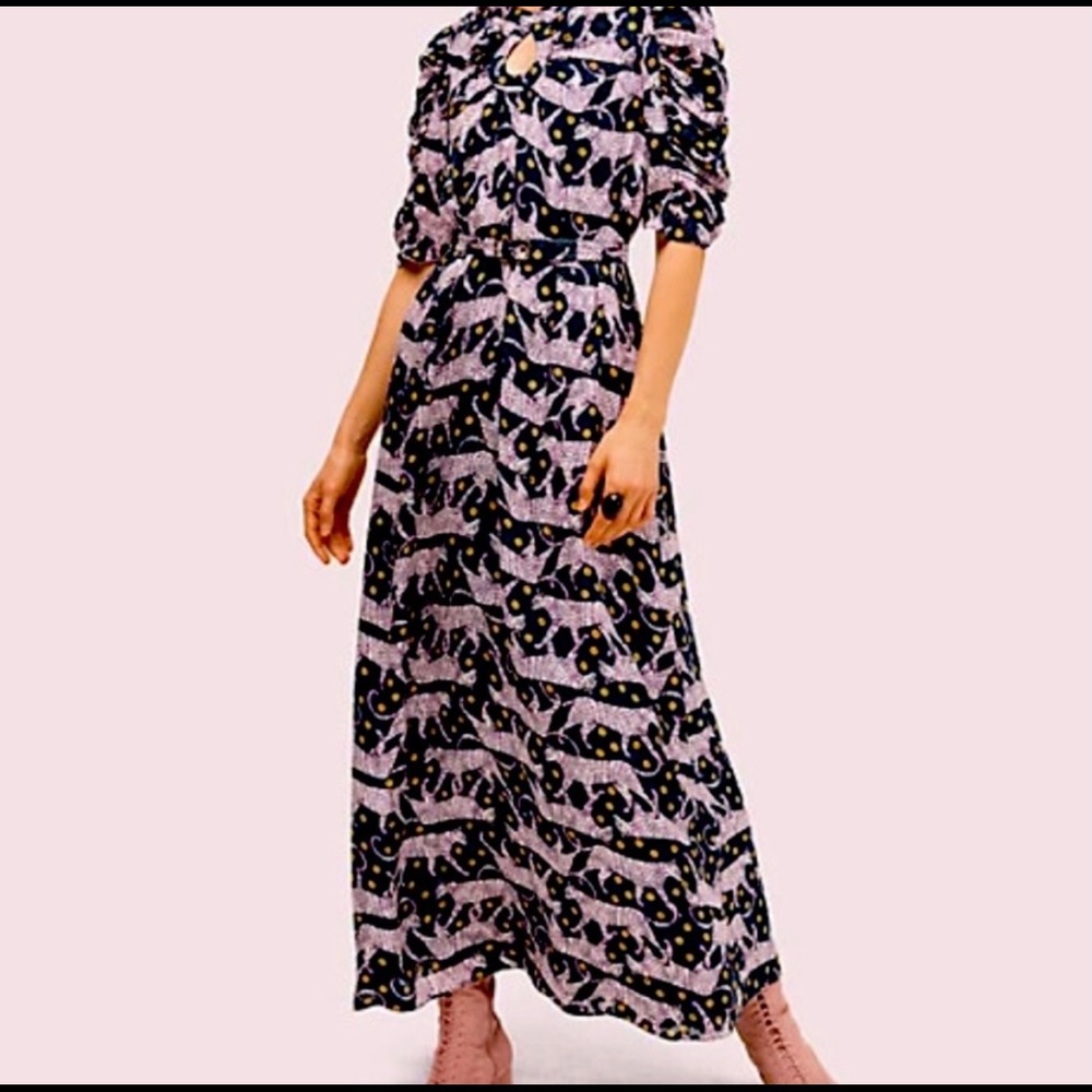 Kate Spade Panther Dot Midi Dress, Sz 12